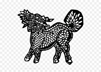 Horse Black and white Papercutting Clip art - Black and white unicorn 