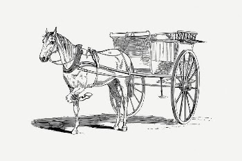 Horse carriage collage element, vintage | Free PSD Illustration - rawpixel