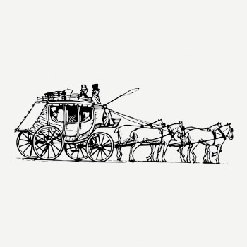 Horse carriage drawing, transportation vintage | Free PSD - rawpixel