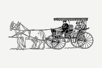 Horse carriage drawing, vintage illustration | Free PSD - rawpixel