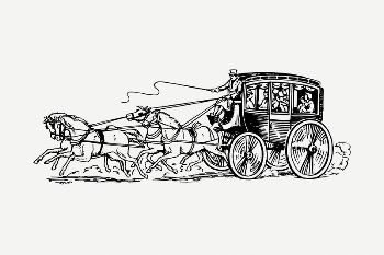 Horse carriage drawing, vintage illustration | Free PSD - rawpixel