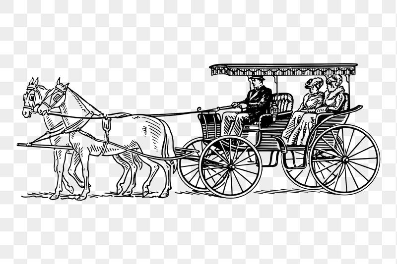 Horse carriage png sticker illustration, | Free PNG - rawpixel