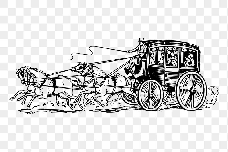 Horse carriage png sticker illustration, | Free PNG - rawpixel
