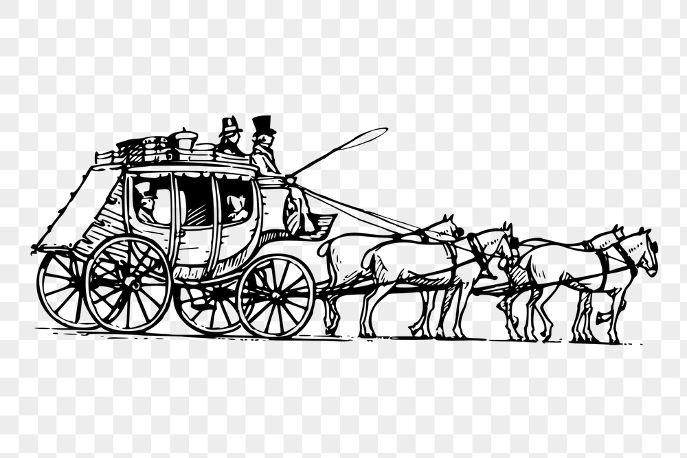 Horse carriage png sticker, transportation | Free PNG - rawpixel