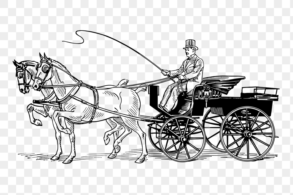 Horse carriage png sticker, transportation | Free PNG - rawpixel