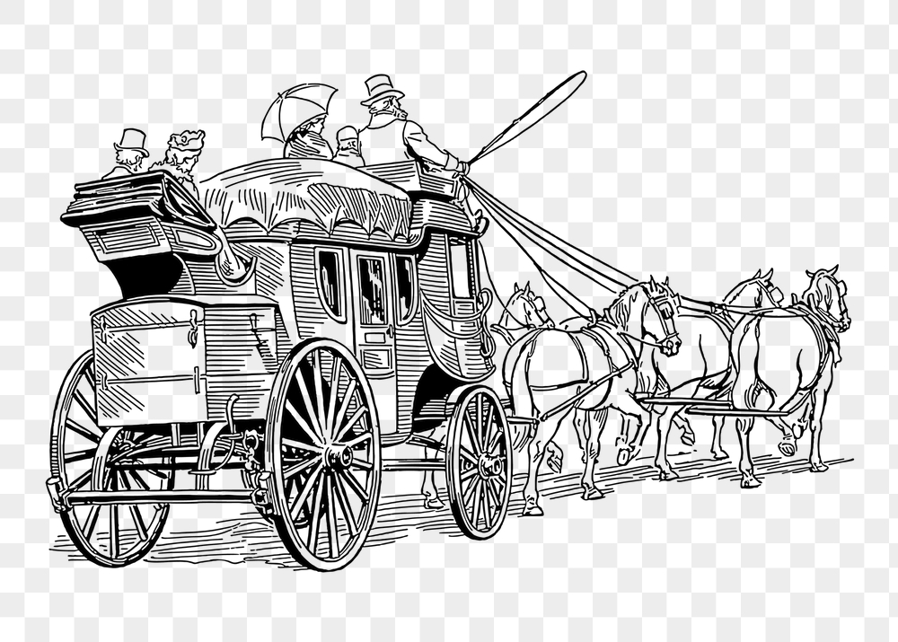 Horse carriage png sticker, transportation | Free PNG - rawpixel