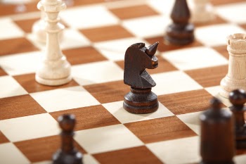 Horse Chest Piece on Chess Board