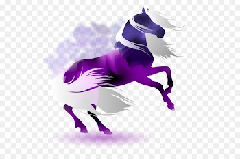 Horse Chinese New Year Illustration - Purple Horse 