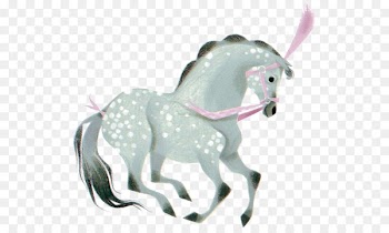 Horse Drawing Illustration - Blue Horse 