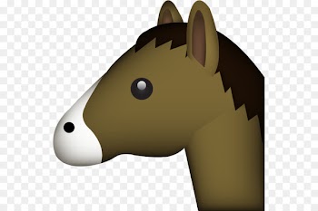 Horse Emojipedia Sticker - cartoon animal lovers 