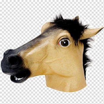 Horse head mask Costume party, horse transparent background PNG clipart