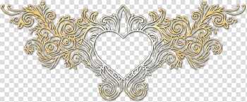 Horse Heart Machine embroidery Organ, gold heart transparent background PNG clipart