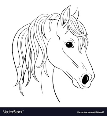 horse horse lineart