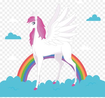 Horse Illustration - White Pegasus 