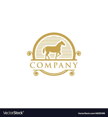 horse jumping logo vintage