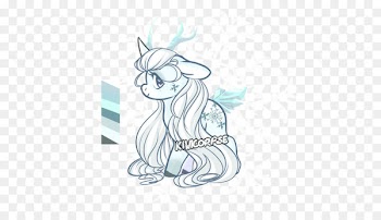 Horse, Line Art, Fairy, White, Cartoon PNG