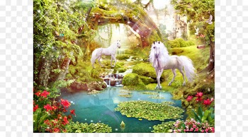 Horse Mural Unicorn Wall decal Wallpaper - unicorn 