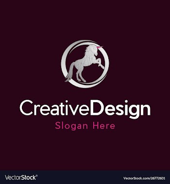 Horse origami crystal creative logo vector image