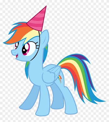 Horse Party Cliparts Free Download Clip Art - My Little Pony Rainbow Dash Birthday