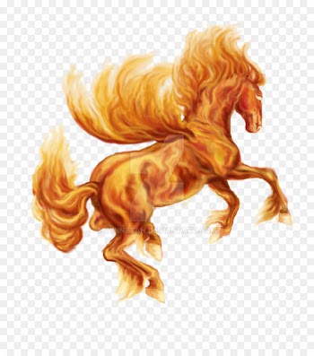 Horse Pegasus Unicorn Fire Drawing - pegasus 