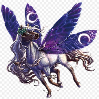 Horse Pegasus Unicorn - Vector purple Pegasus 