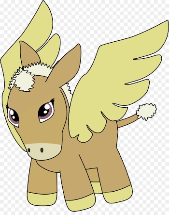 Horse Pony Flight Pegasus Cartoon - donkey 
