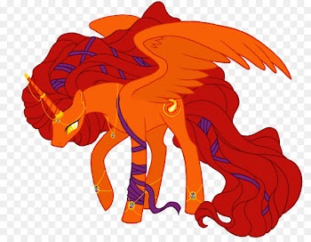 Horse, Pony, Winged Unicorn, Orange, Animal Figure PNG