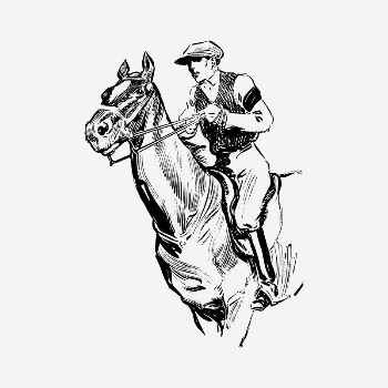 Horse racing clipart, vintage illustration | Free PSD Illustration - rawpixel