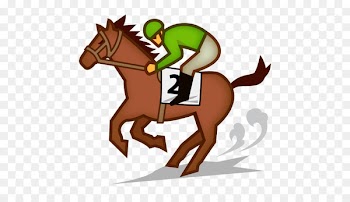 Horse racing Jockey Equestrian Emoji - cartoon tent 