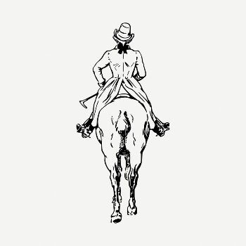 Horse rider clipart illustration psd. | Free PSD - rawpixel