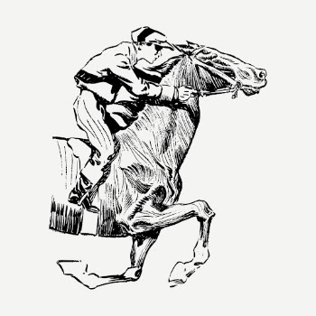 Horse rider drawing, vintage illustration | Free PSD - rawpixel