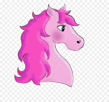 Horse Sewing Unicorn Felt Ornament - pink stallion 