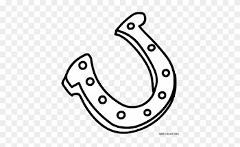 Horse Shoe Black And White Clipart Image - Clip Art