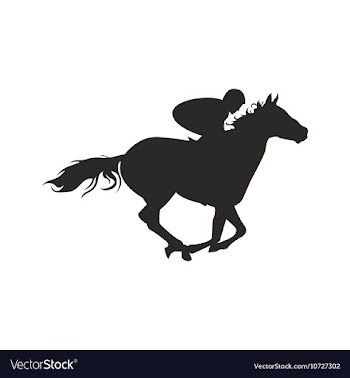 Horse silhouette contour vector image