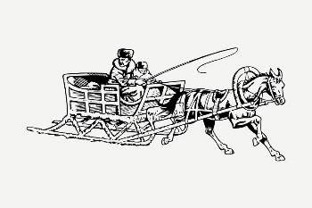 Horse sleigh drawing, vintage illustration | Free PSD - rawpixel