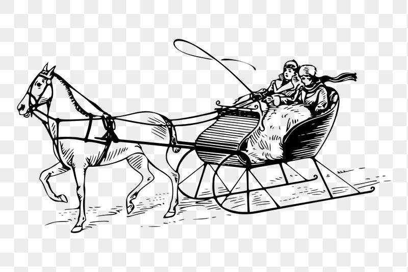 Horse sleigh  png sticker | Free PNG - rawpixel