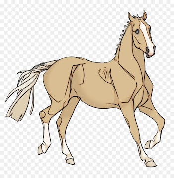 horse sorrel mane line art animal figure