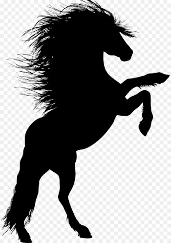 Horse Stallion Rearing Silhouette Unicorn - animal silhouettes 