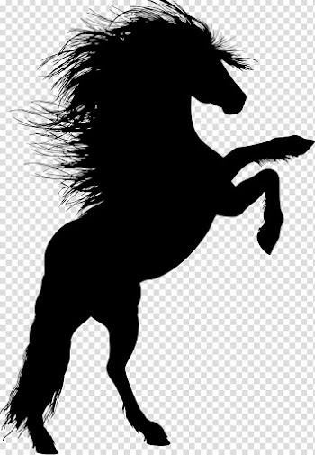 Horse Stallion Rearing Silhouette Unicorn, animal silhouettes transparent background PNG clipart