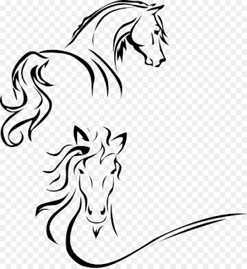 Horse Stencil Line art - Horses 