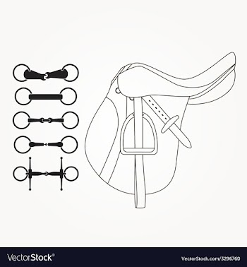  					Horse supplies vector image														