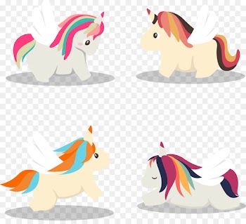 Horse Unicorn Euclidean vector Pegasus Drawing - Vector painted unicorn 