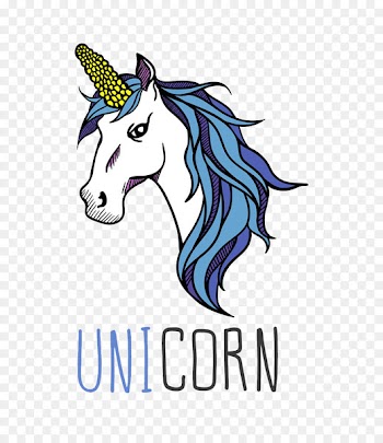Horse Unicorn Mane - Blue Unicorn 