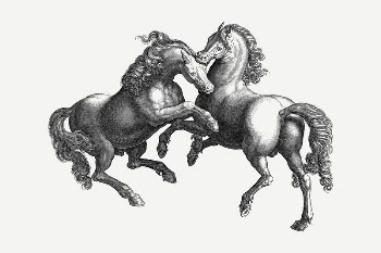 Horses clipart, vintage illustration psd. | Free PSD Illustration - rawpixel