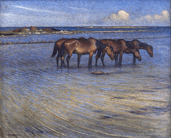 Horses Cooling Themselves in Water | Free Photo - rawpixel