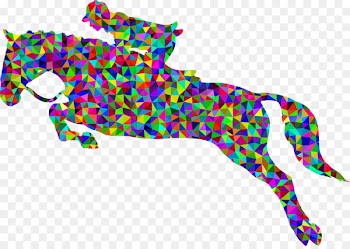 Horses & Jumping Clip art Show jumping Equestrian - starburst map 