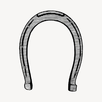 Horseshoe drawing, vintage object illustration | Free Vector - rawpixel