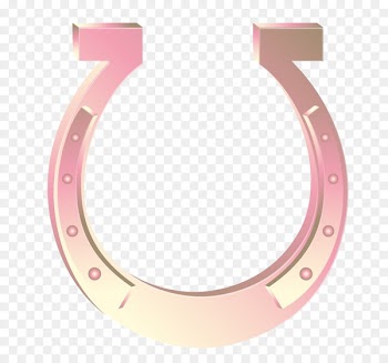 Horseshoe Icon - Textured pink horseshoe 