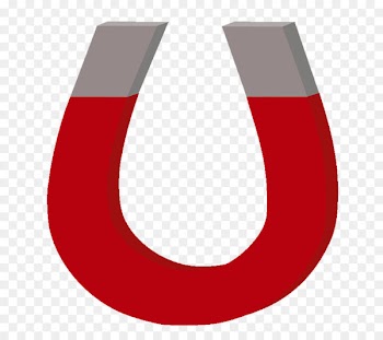 Horseshoe magnet Clip art - Textured red cartoon magnet 