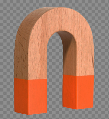 Horseshoe Magnet PNG Image with Transparent Background